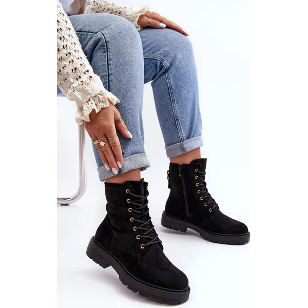 Kesi Dámské pracovní boty se zipem černé Ninsuni 53392306