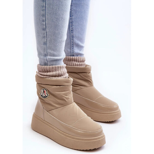 Kesi Béžové dámské Sněhule Gattea na platformě 55677927