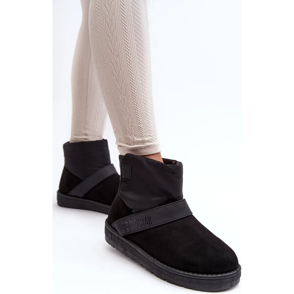 Big Star Shoes Černé zateplené sněhule Big Star na platformě 55677950