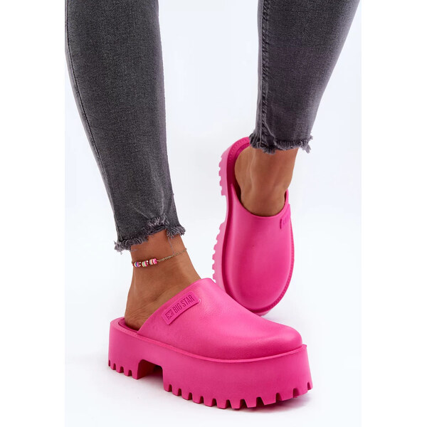 Big Star Shoes Dámske papuče na platforme Big Star - fuchsiová 57195563