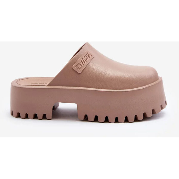 Big Star Shoes Dámske papuče na platforme Big Star - béžové 57163828