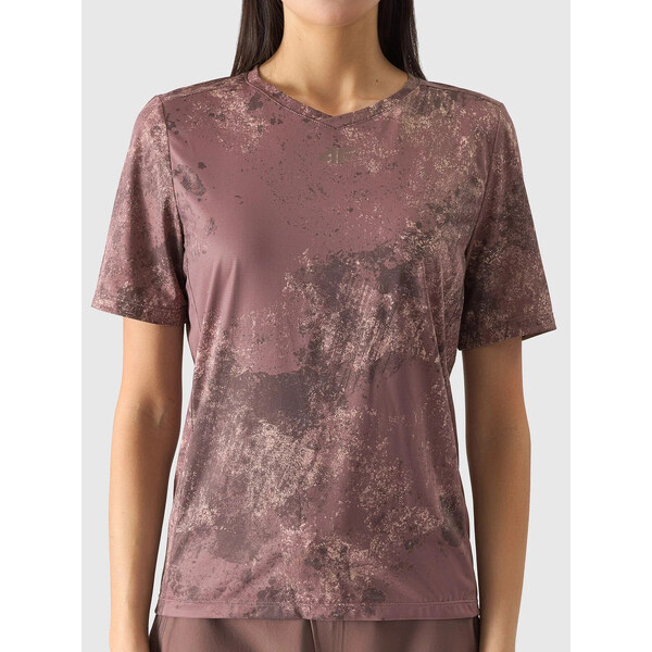 Dámske rýchloschnúce cyklistické tričko 4F - ružové 57117270