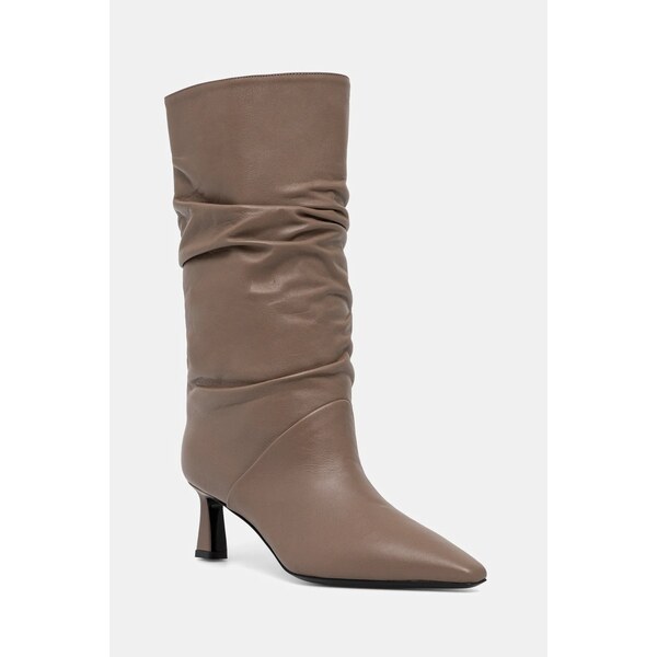 Kožené členkové topánky Pollini 65969815