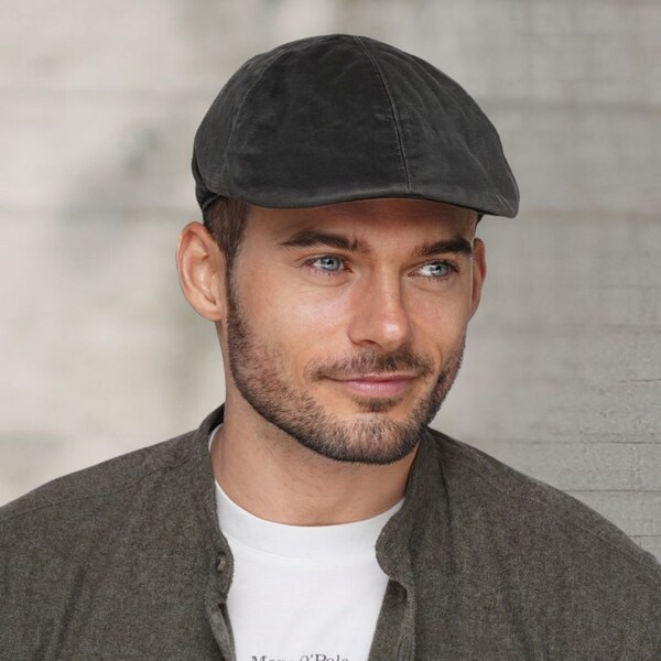 KRUMLOVANKA Čierna nepremokavá bekovka wintage washed cotton Duck cap 62050014