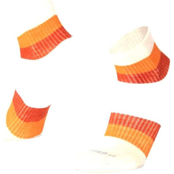 ORLIK RIBBON členkové pruhované merino ponožky Moose biela 1 pár S 65973289