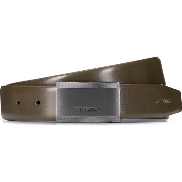 Wittchen Pánsky kožený opasok s elegantnou plnou prackou a logom 101 66067004