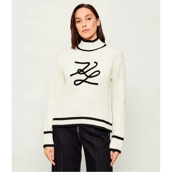 Karl Lagerfeld Polorolák Soutache Autograph | Loose fit | s prímesou 65974540