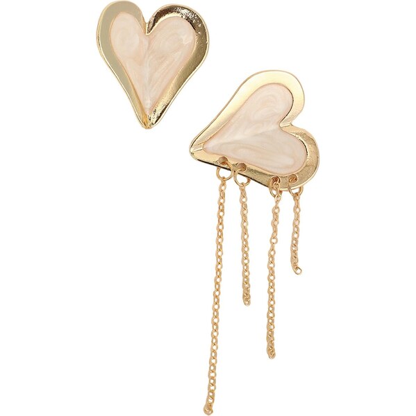 SOHI Náušnice Oriane zlatá / biela 65979190