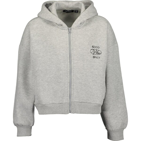 BLUE SEVEN Tepláková bunda sivá melírovaná / čierna 65979627