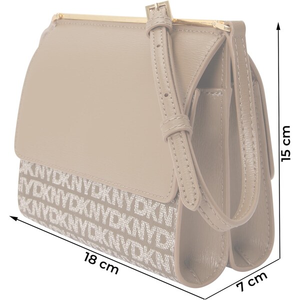 DKNY Taška cez rameno MONA farba ťavej srsti / biela 65992616