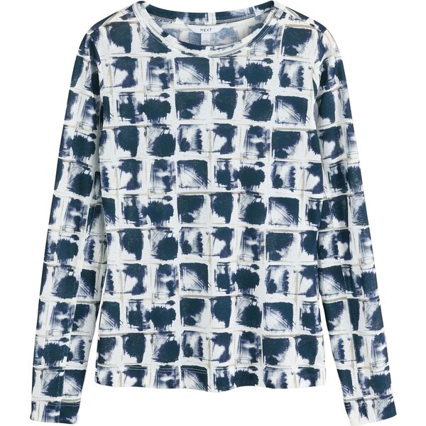 Next Mikina námornícka modrá / biela 65981018