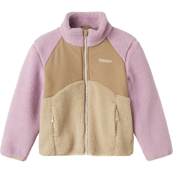 NAME IT Flisová bunda béžová / krémová / orchideová 65981524