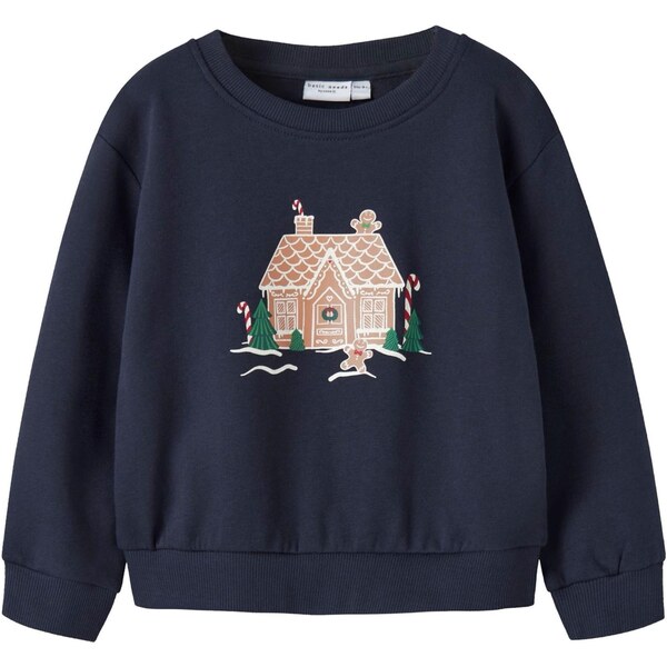 NAME IT Mikina NMFVISMAS piesková / námornícka modrá / zelená / 65981849