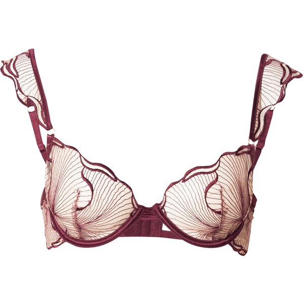 Bluebella Podprsenka Marabel svetlobéžová / vínovo červená 66010142