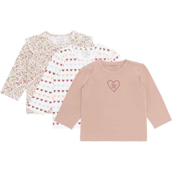 Hust & Claire Tričko Alda olivová / rosé / tmavočervená / biela 65981928