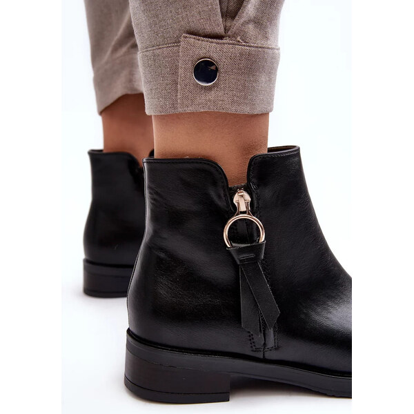 Kesi Kožené dámské ploché boty Black Vasica 53356729