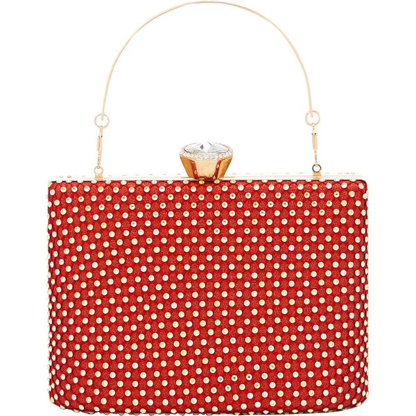 FELIPA Listová kabelka zlatá / červená / priehľadná 65992122