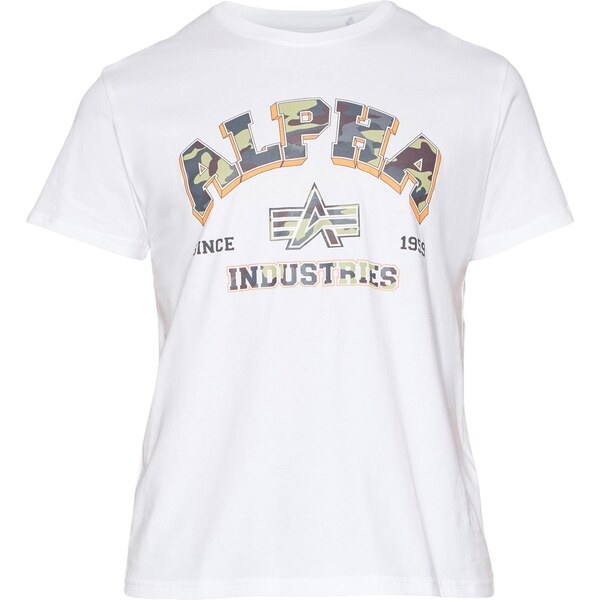 ALPHA INDUSTRIES Tričko College žltá / zelená / čierna / biela 65992895