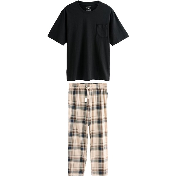 Next Dlhé pyžamo béžová / námornícka modrá / hnedá / čierna 65993106
