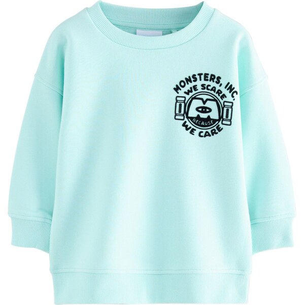 Next Mikina Monsters Inc Crew azúrová / vodová / zelená / čierna 65993301