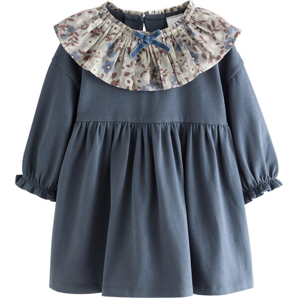 Next Šaty zafírová / tmavohnedá / svetlosivá / biela 65993442