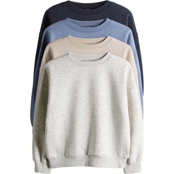 The Set Mikina béžová / modrá / námornícka modrá / sivá melírovaná 65993443