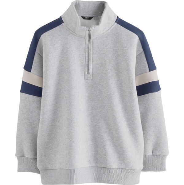 Next Mikina námornícka modrá / sivá melírovaná / biela 65993482