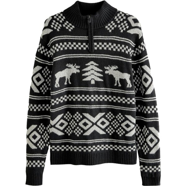 Next Sveter svetlosivá / čierna 65993572