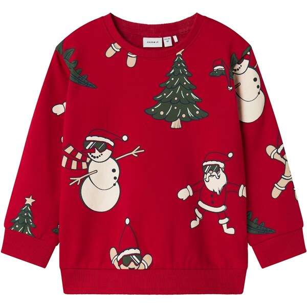 NAME IT Mikina NMMROKA béžová / zelená / červená 65993648