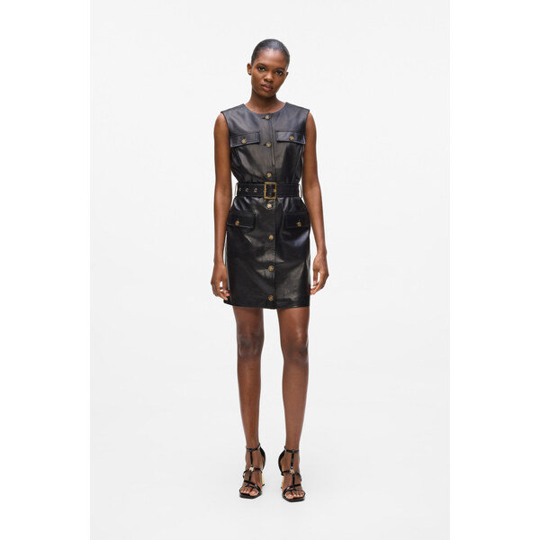 ŠATY KARL LAGERFELD RETRO LEATHER DRESS 65992948