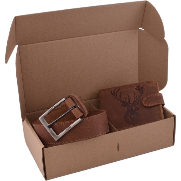 Mercucio Poľovnícky darčekový set jeleň hlava - pánska peňaženka 65993764