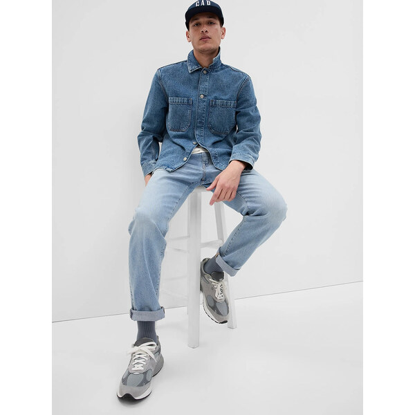 Džínsy pre mužov GAP straight GapFlex 598134-00 66000835