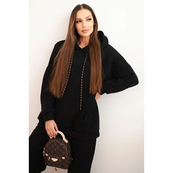 MladaModa Zateplená tepláková súprava s klokankou a kapucňou model 66073818