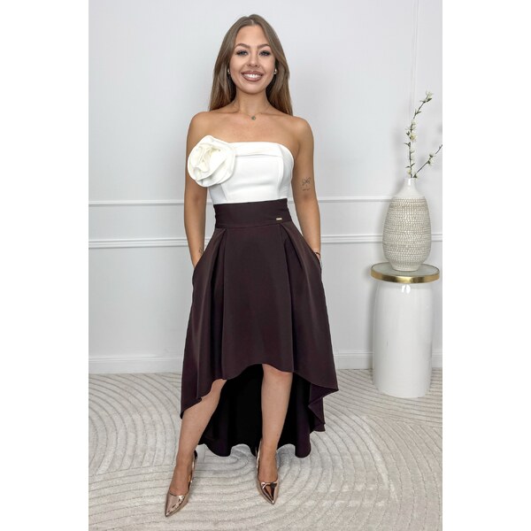 miadresses.sk Hnedá asymetrická sukňa 66862903