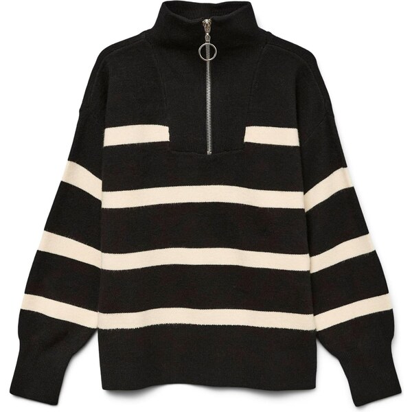 Vero Moda Girl Sveter VMSABA čierna / biela 66001432