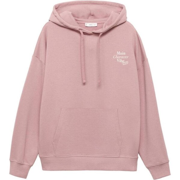 MANGO TEEN Mikina Main svetloružová / biela 66002130