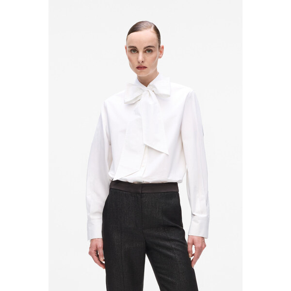 BLÚZKA KARL LAGERFELD RETRO POPLIN BOW BLOUSE 67047575