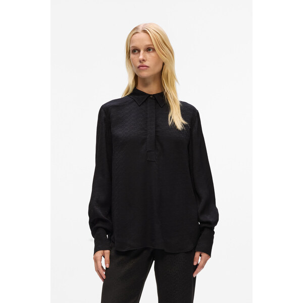 BLÚZKA KARL LAGERFELD LOGO JACQUARD FLUID BLOUSE 67047576
