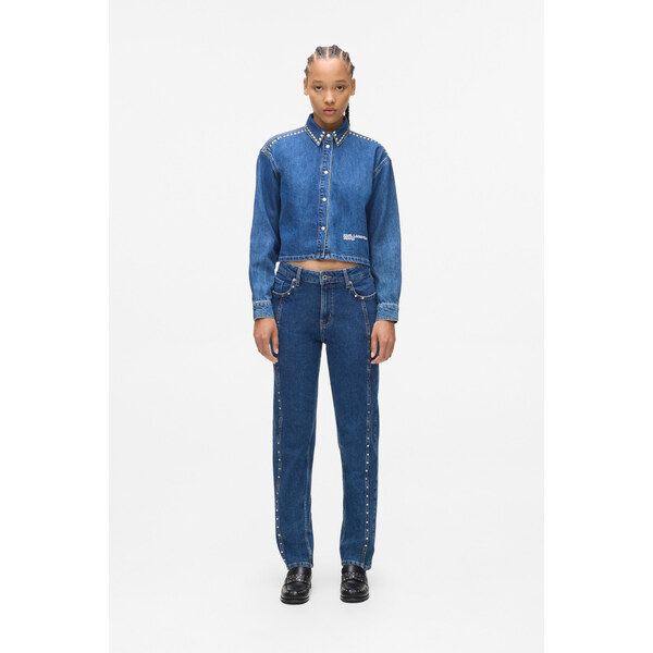 DŽÍNSY KARL LAGERFELD JEANS KLJ MOM STUD DENIM 66001820