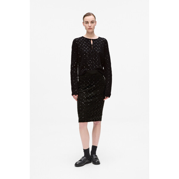 SUKŇA KARL LAGERFELD EMBELLISHED KNIT SKIRT 66001891