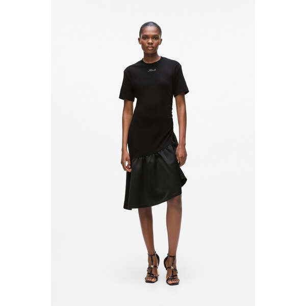 ŠATY KARL LAGERFELD FRILL T-SHIRT DRESS 66001896