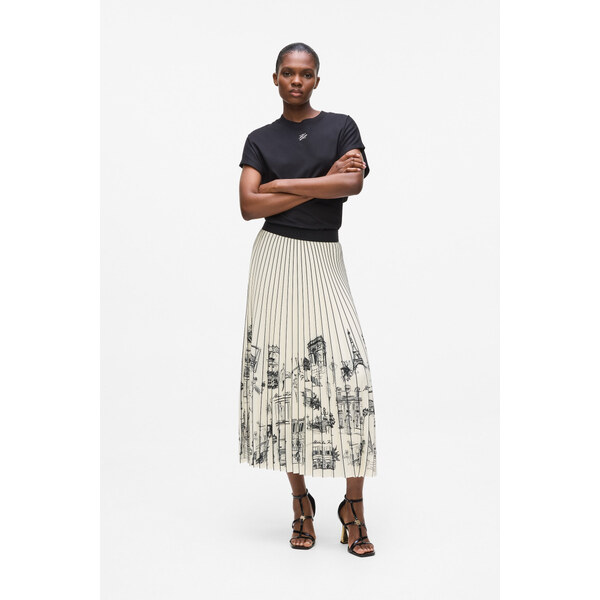 SUKŇA KARL LAGERFELD PARIS SKETCH PLEATED SKIRT 66001895