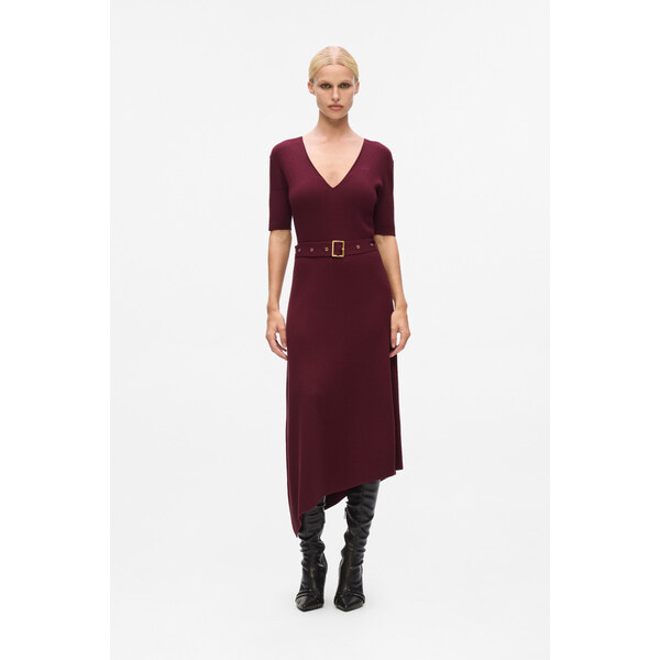 ŠATY KARL LAGERFELD BELTED KNIT DRESS 66001897