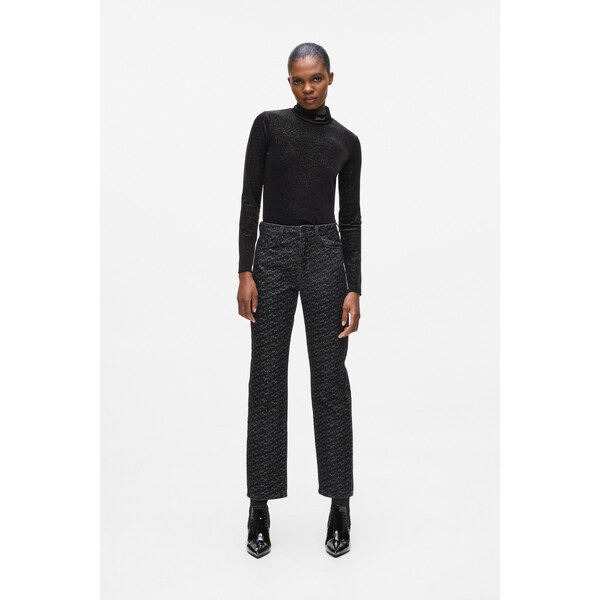 DŽÍNSY KARL LAGERFELD LOGO STRAIGHT DENIM PANTS 66001881