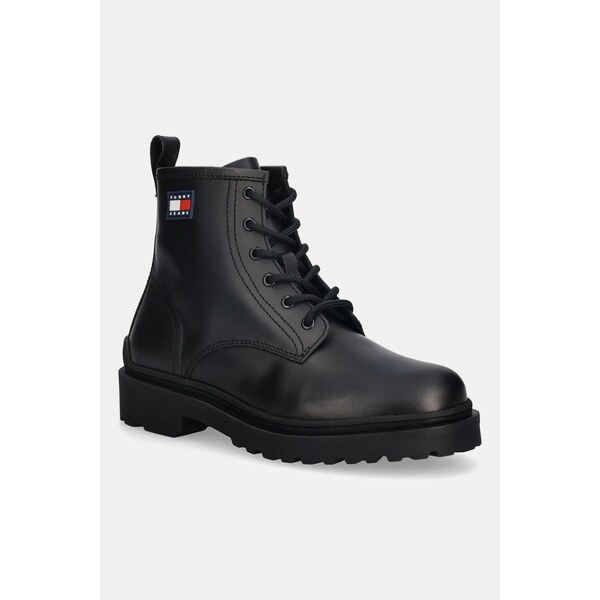 Kožená obuv Tommy Jeans TJM LACE UP RUBBERIZED 66016883