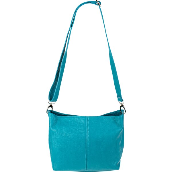 Tyrkysová kožená talianska crossbody kabelka Batilda Turchese 43660402