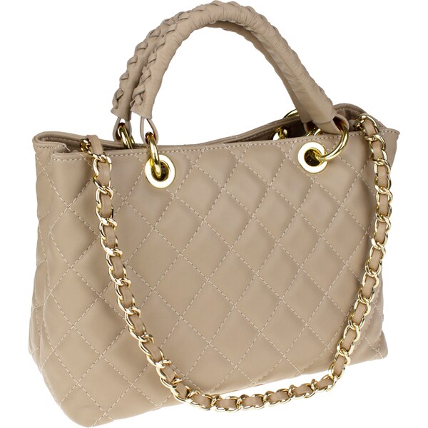 Béžová kožená talianska kabelka Xenia Cappuccino NovaKabelka.sk 61211142