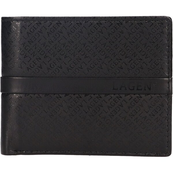 Lagen Pánska kožená peňaženka 212405 A čierna 66010646