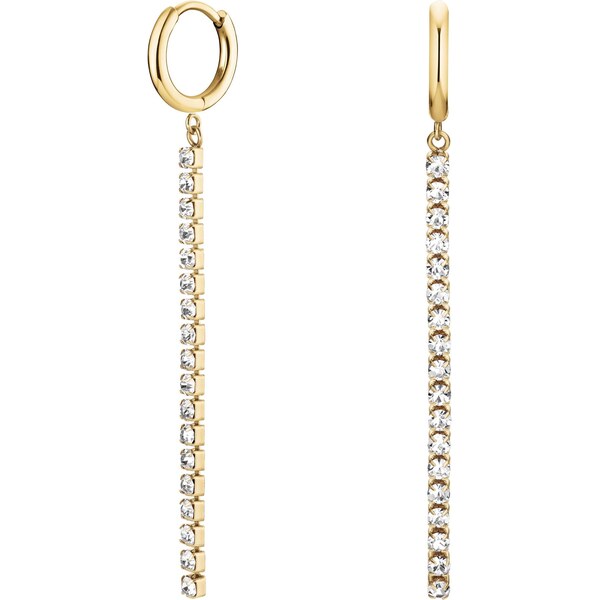 Rosefield Očarujúce pozlátené náušnice s čírymi kryštálmi Tennis JETCG 66707968