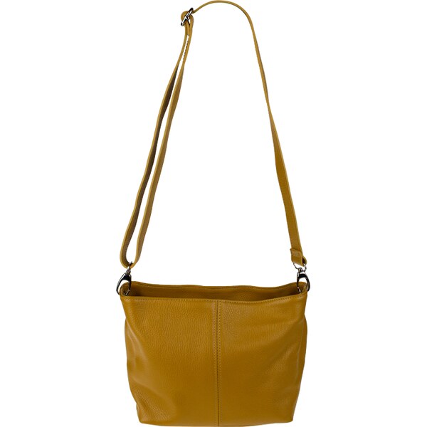 Žltá kožená talianska crossbody kabelka Batilda Gialla Scura 2938059